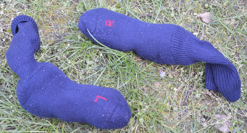 outdoor-Socken rechts und links
