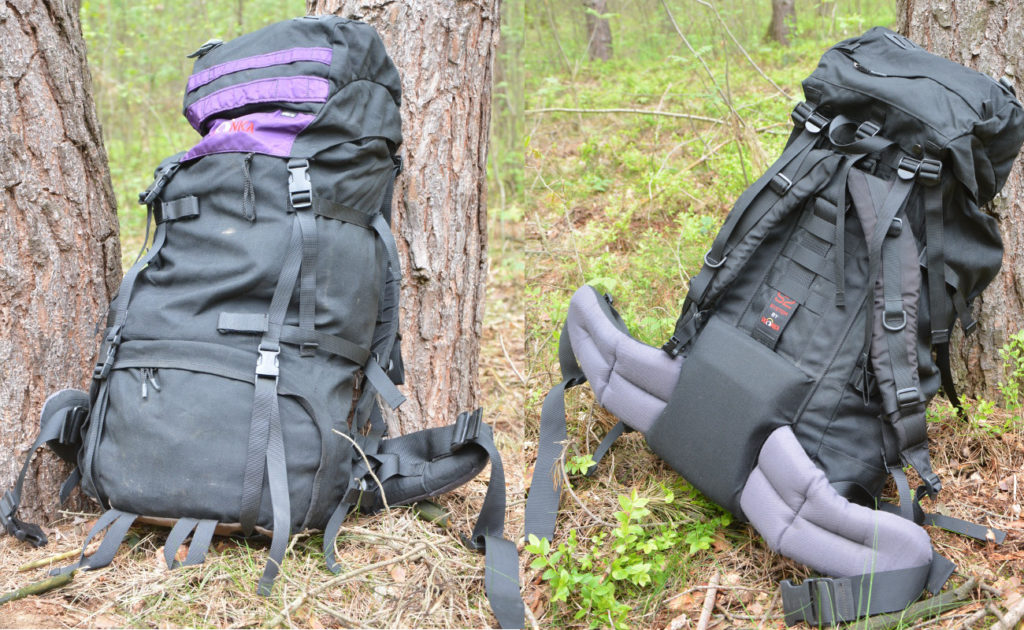 Trekkingrucksack 50l Vor- und Rückseite